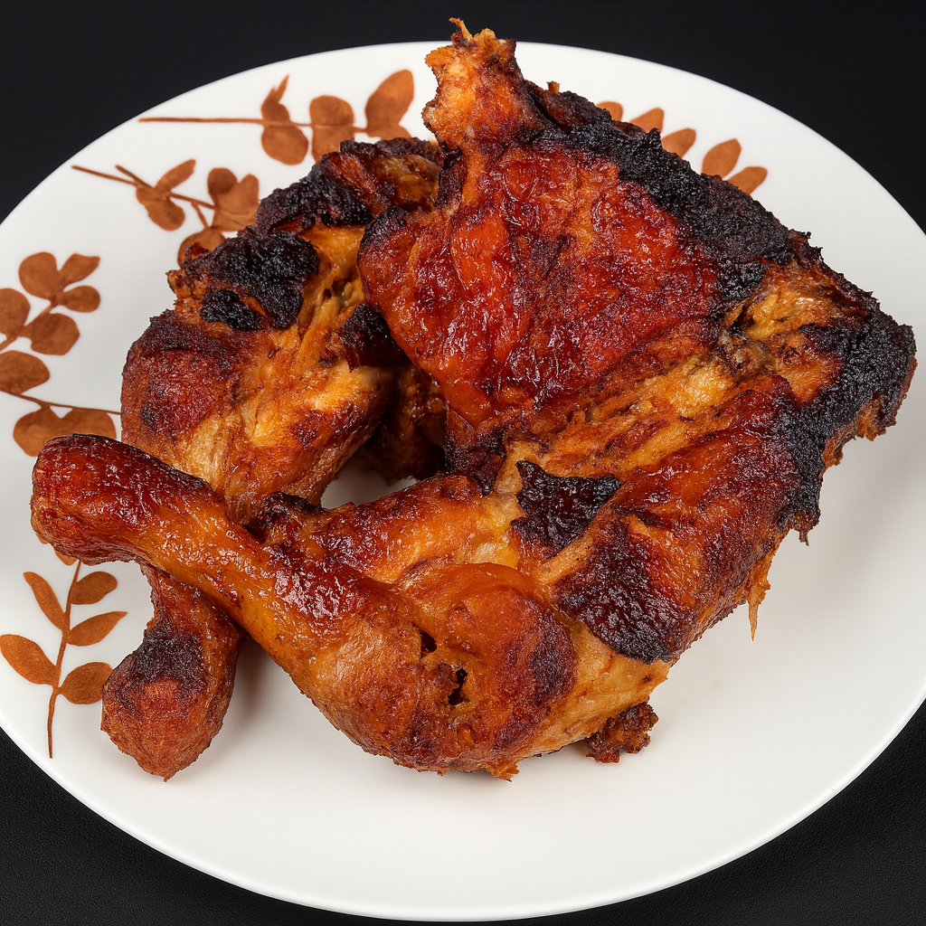 2 cuisses de poulet braisé