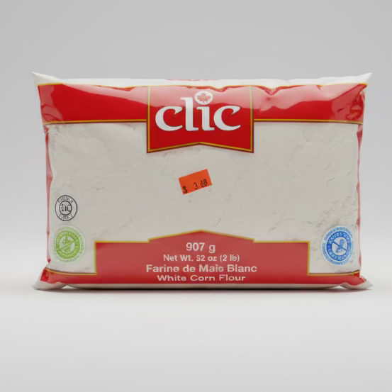 farine de mais blanc Clic 907g