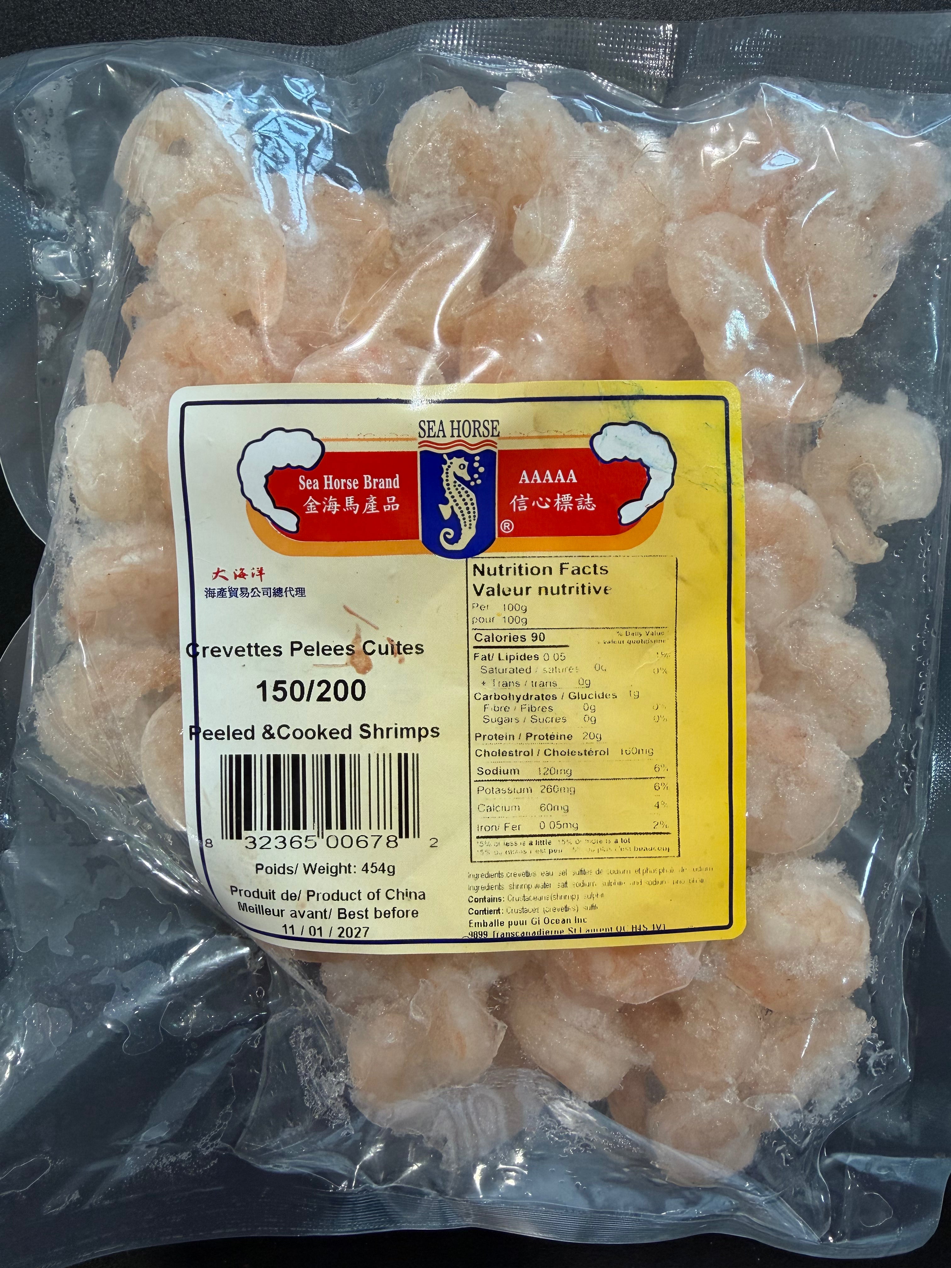 Crevettes pelées cuites 454g